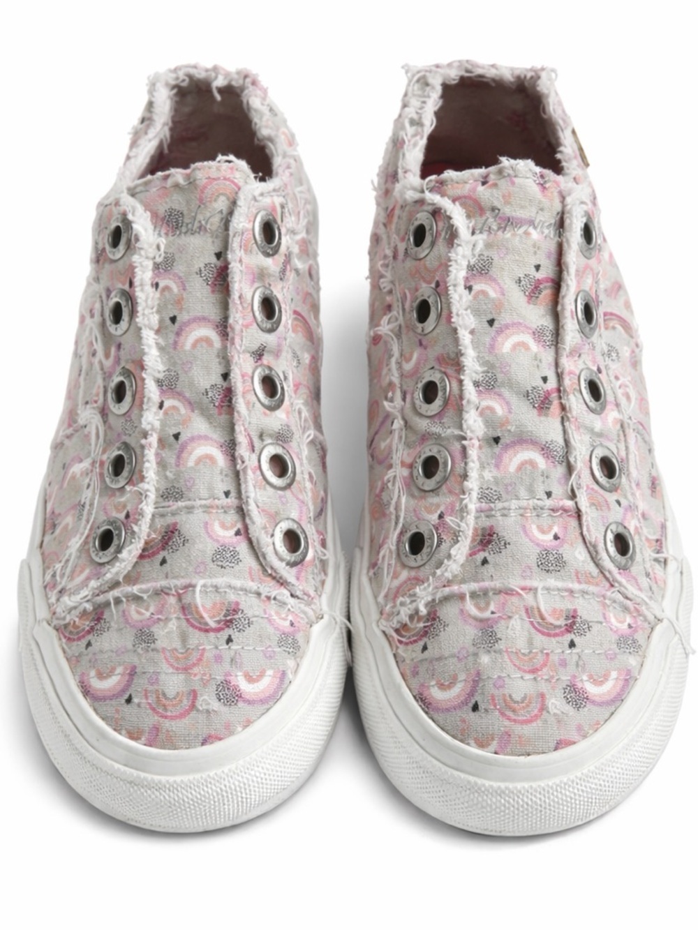 Blowfish Play-T Big Girl's Size 4/Women's Size 6.Rainbow Pattern slip on sneaker